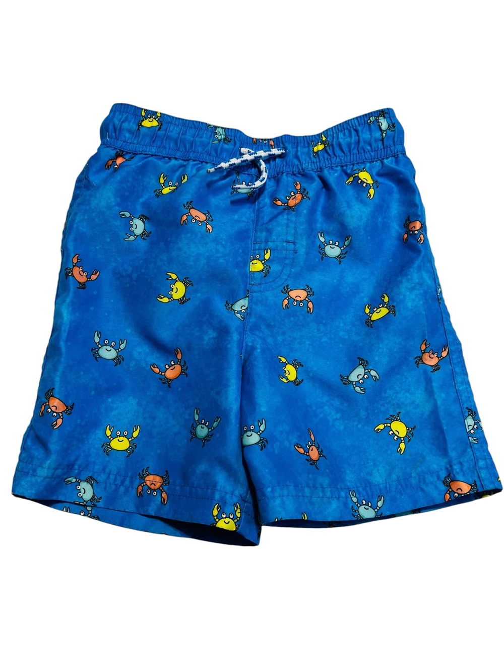 George Blue Swim Trunks with Multicolor Crab Print